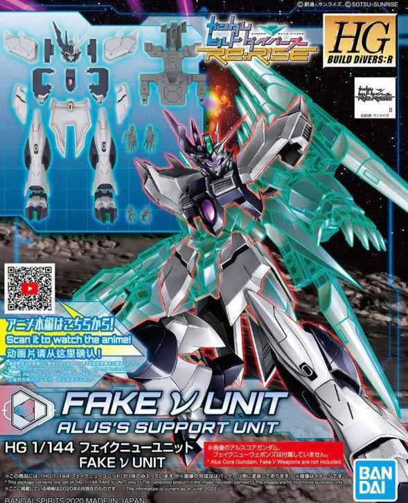 Bandai 2511442 1/144 HG Fake Nu Unit Alus's Support Unit "Gundam Build Divers RE:Rise"