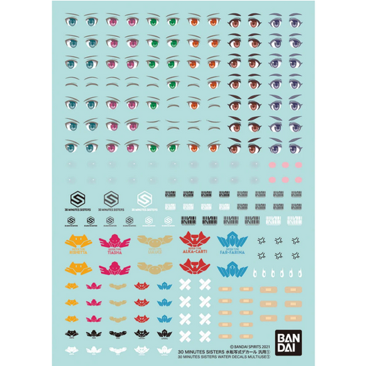 Bandai 2616277 30MS Water Decal Sheet Multiuse 1 (30 Minutes Sisters)