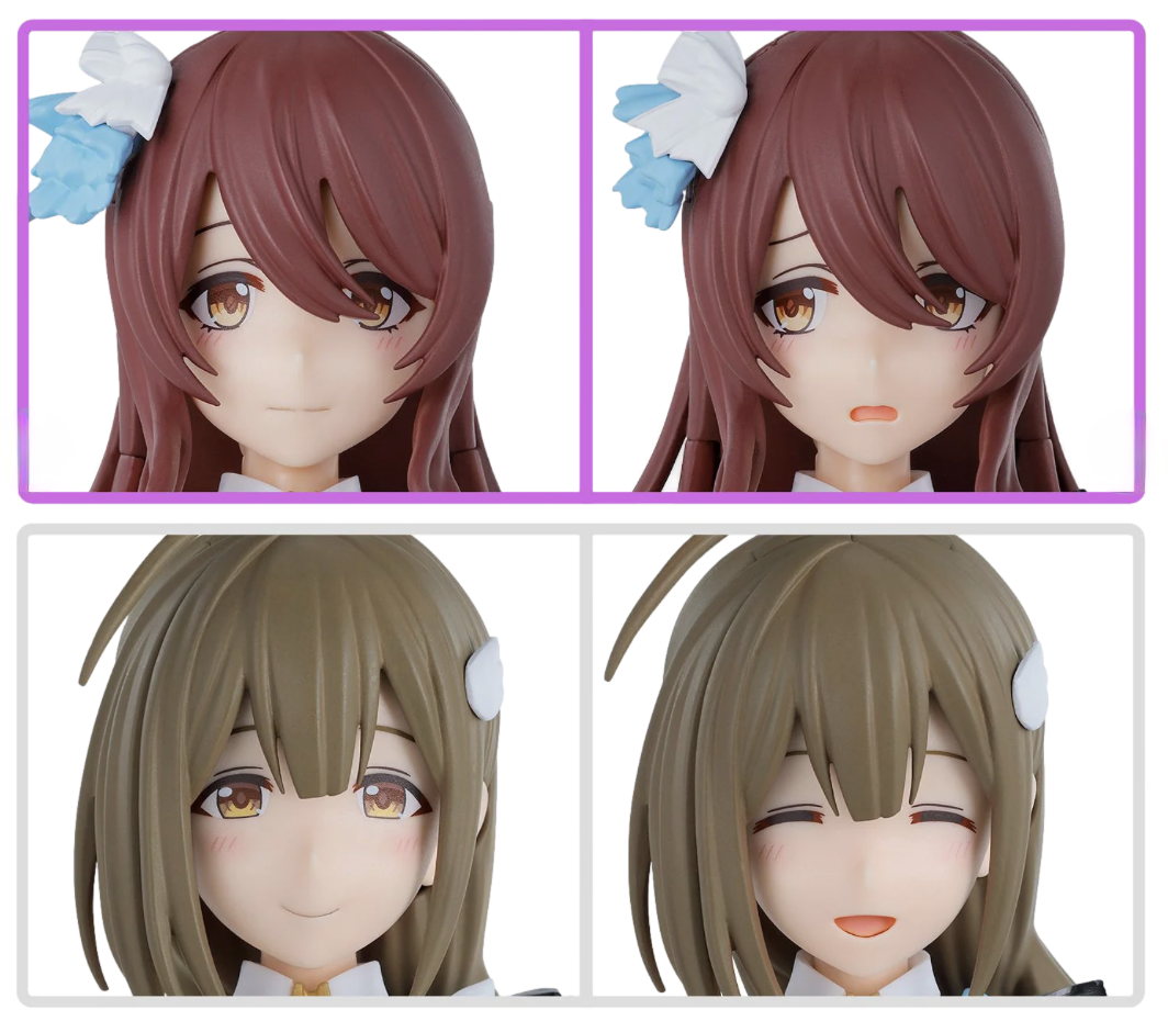 Bandai 2684662 30MS Option Hair Style & Face Parts (Tenka Osaki & Chiyuki Kuwayama) Idolmaster/30 Minutes Sisters