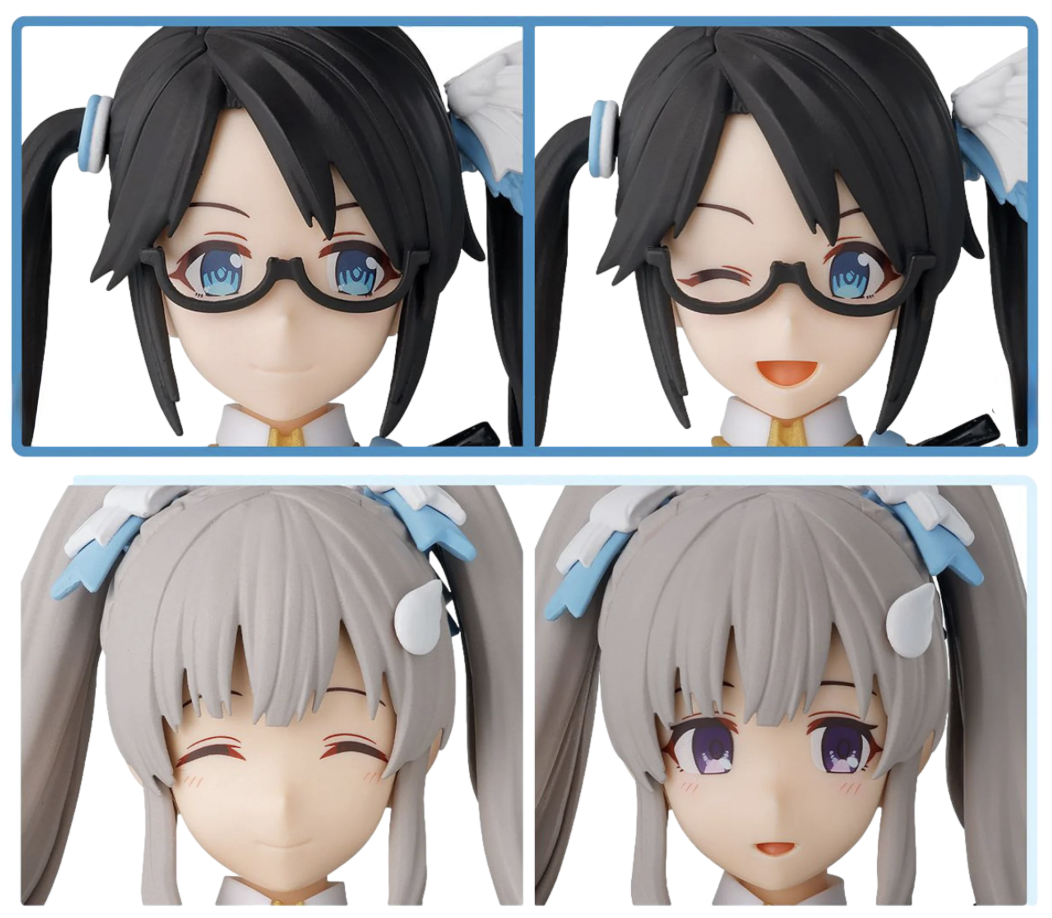 Bandai 2700400 30MS Option Hair Style & Face Parts Set (Yuika/Kiriko) Accessory Kit 30 Minutes Sisters