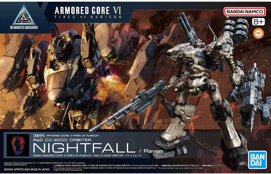 Bandai 2724573 30MM Armored Core VI Fires of Rubicon RaD CC-2000 Orbiter Nightfall