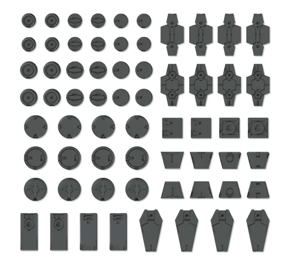 Bandai 2733960 1/144 HG/30MM Customize Material Decoration Parts #1 (Grey)