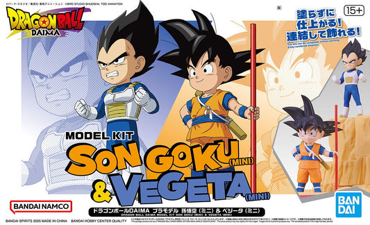 Bandai 2750939 Dragon Ball Z - Daima Son Goku & Vegeta Mini Model Kit
