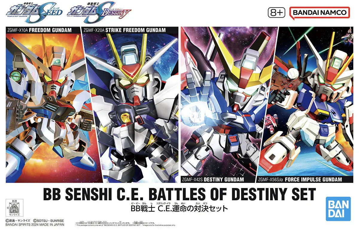 Bandai 2761644 BB Senshi C.E Battles of Destiny Gundam Mobile Suit Set