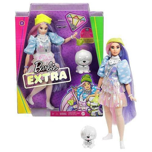 Barbie Extra Doll #2 - Shimmery Look with Pet Puppy