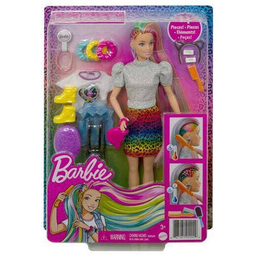 Barbie Leopard Rainbow Hair Doll