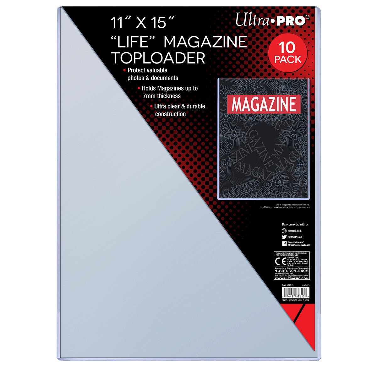 Ultra PRO: Toploader - 11" x 15" (10ct - "Life" Magazine Toploader)