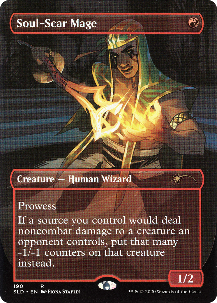 Soul-Scar Mage (SLD-190) - Secret Lair Drop (Borderless) Foil