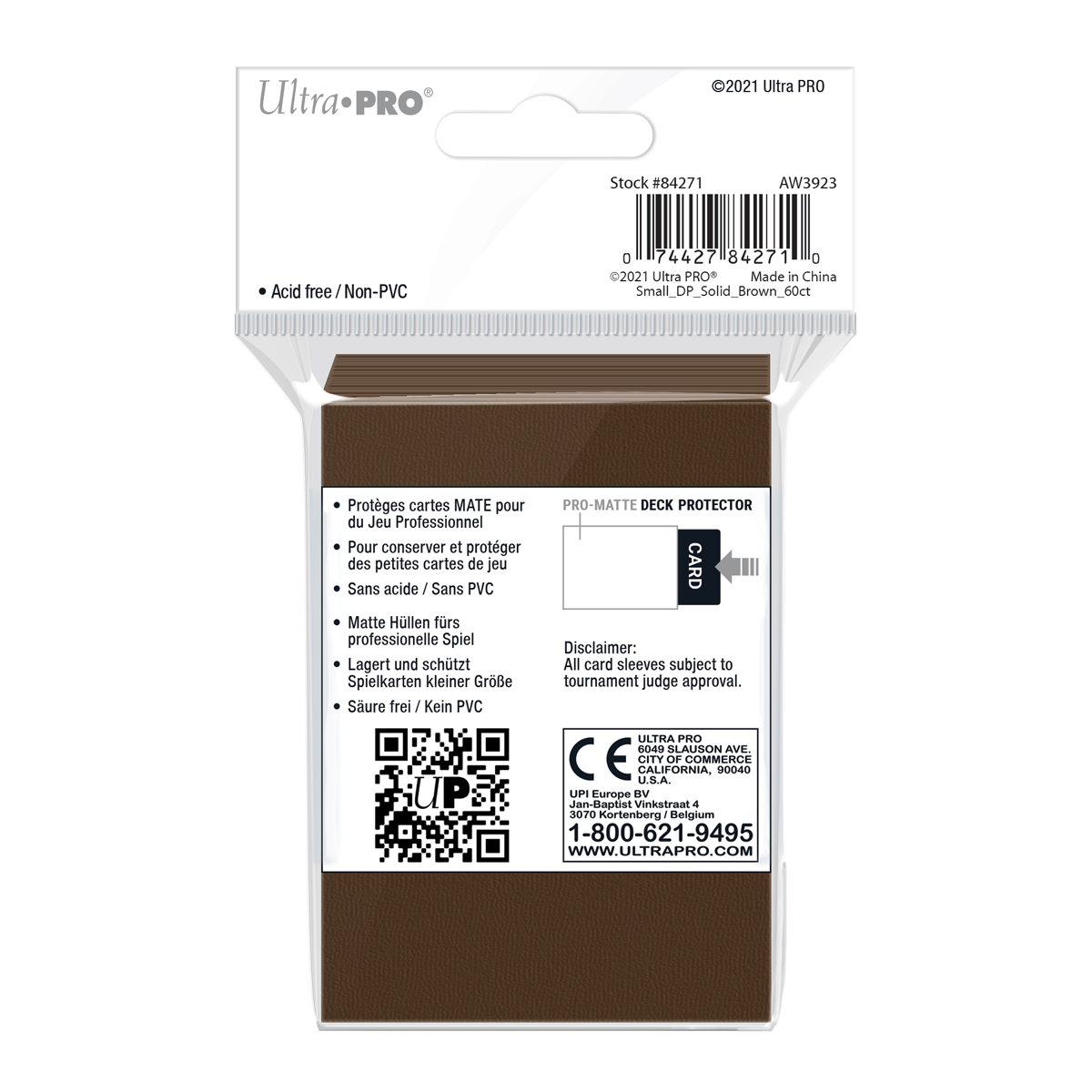 Ultra PRO: Small 60ct Sleeves - PRO-Matte (Brown)