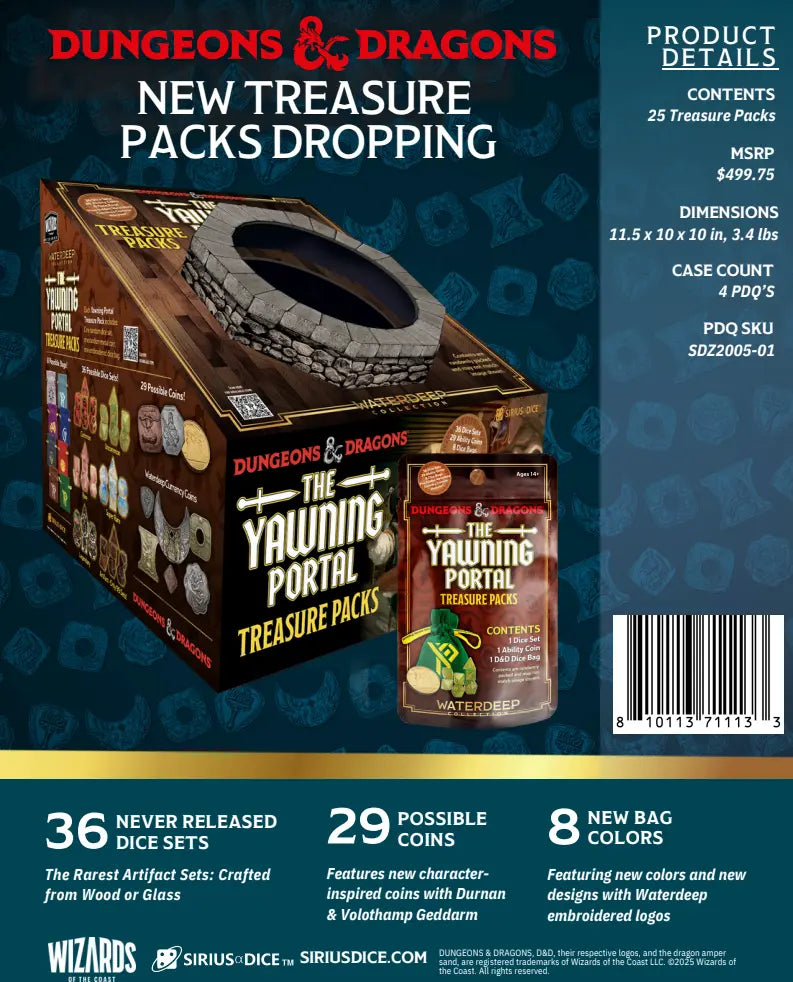 Sirius Dice D&D The Yawning Portal Treasure Pack - One Pack