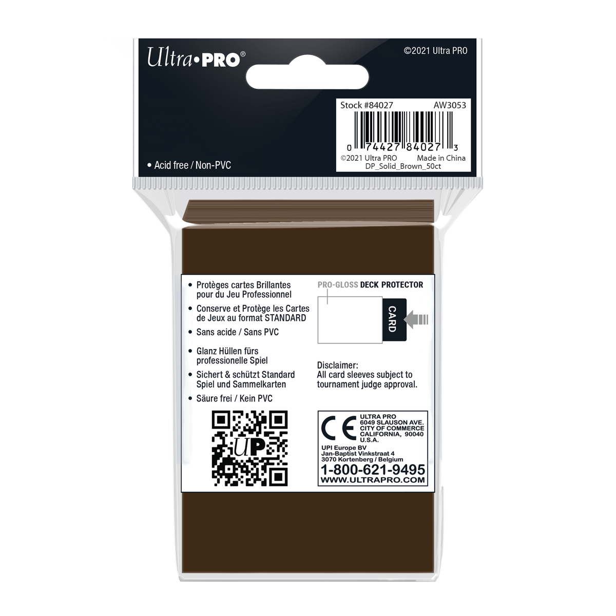 Ultra PRO: Standard 50ct Sleeves - PRO-Gloss (Brown)
