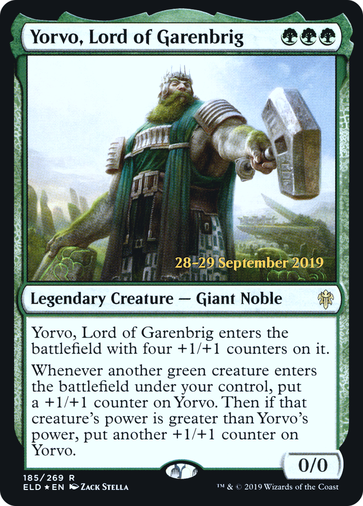Yorvo, Lord of Garenbrig (PRE-185S) - Throne of Eldraine Promos Foil