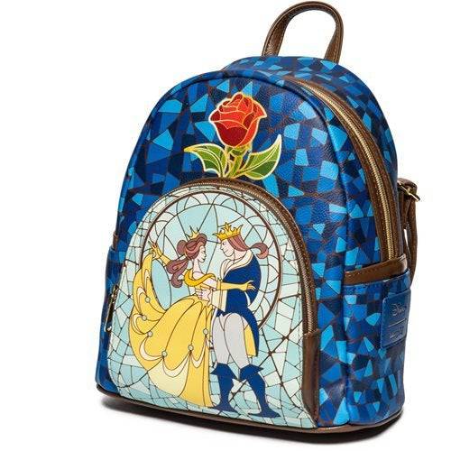 Beauty and the Beast Stained-Glass Window Mini-Backpack - Entertainment Earth Exclusive