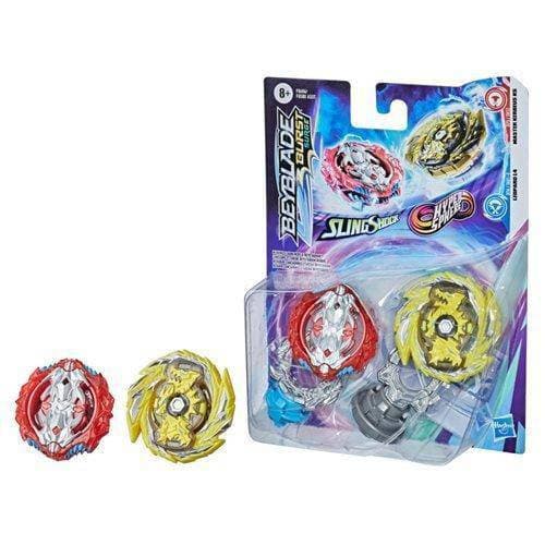 Beyblade Burst Surge SlingShock Hyper Sphere Leopard L4 vs. Master Kerbeus K5 Tops