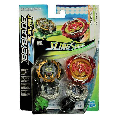 Beyblade Burst Turbo Slingshock Dual Pack - Cyclops C4 & Phoenix P4