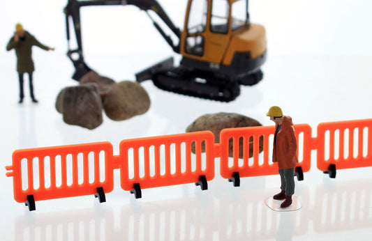 3D To Scale 50-103-OR 1/50 – Pedestrian Barricades 4pk Orange