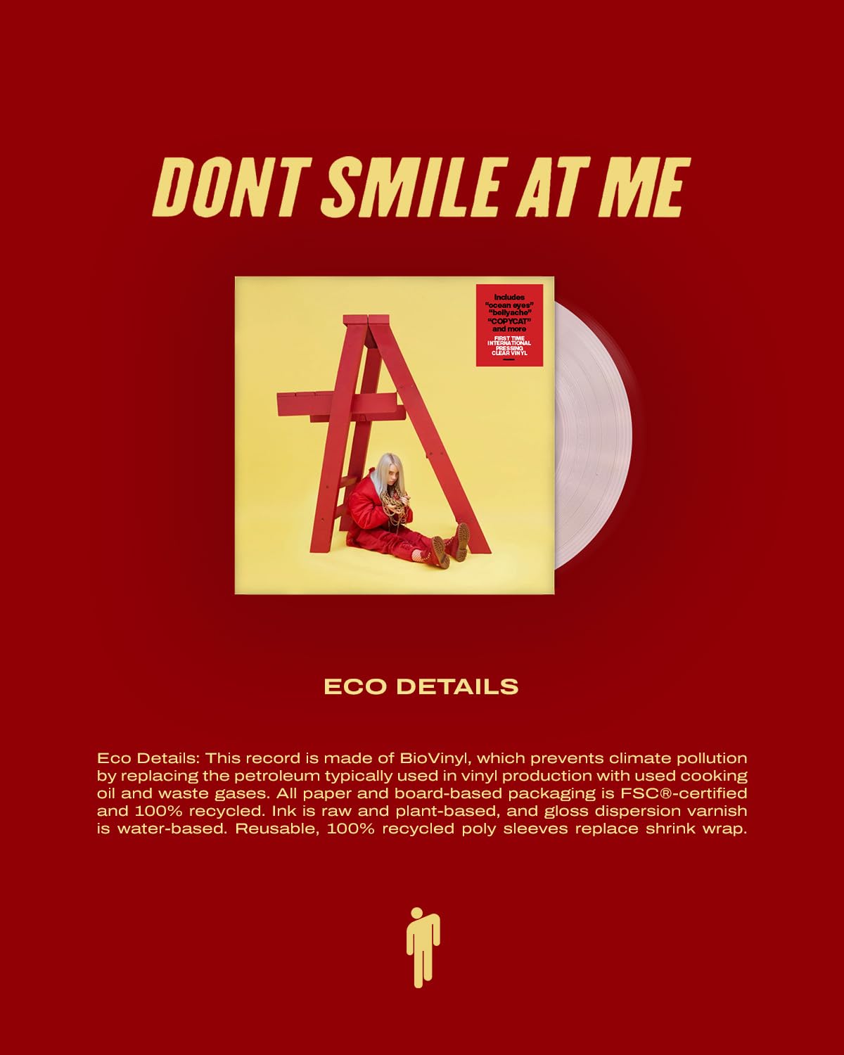 Billie Eilish - Dont Smile At Me (Limited Edition, International Pressing, Clear Colored Vinyl) [Import] [Vinyl]