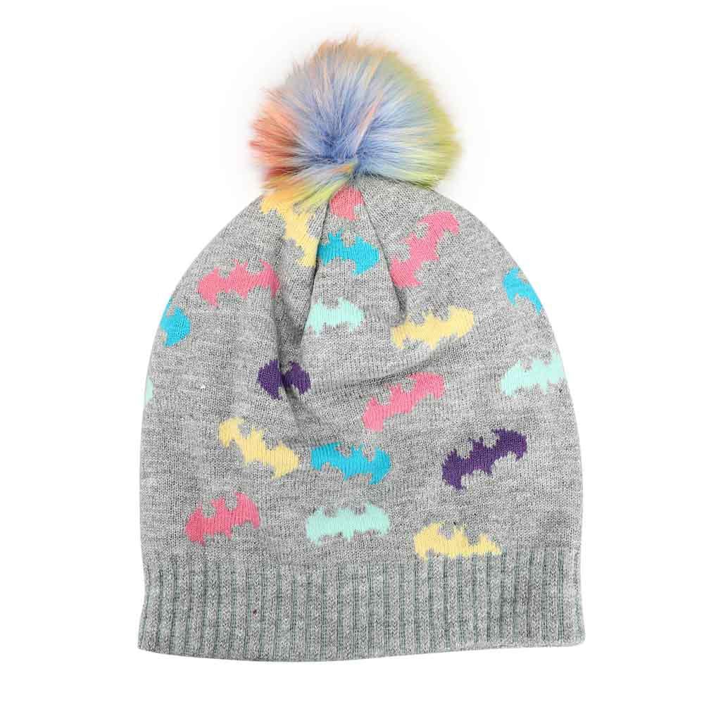 Batman Youth Glitter Pom Beanie