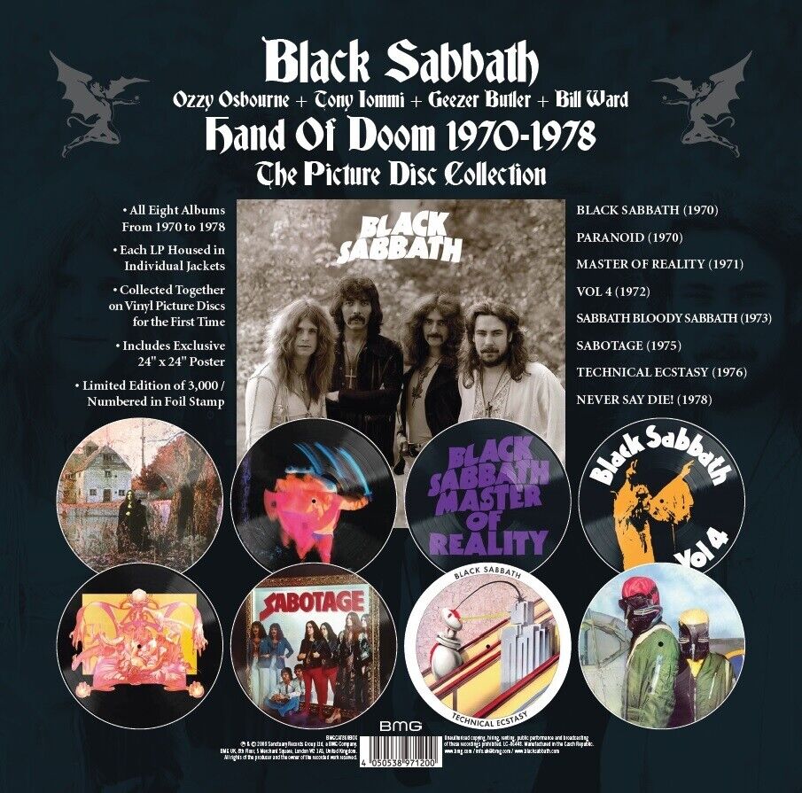 Black Sabbath Hand Of Doom 1970-1978 (The Picture Disc Collection) (Box Set) (8 Lp's) [Vinyl]