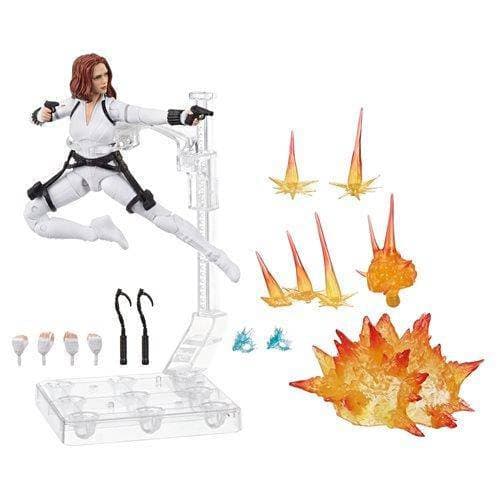 Black Widow Marvel Legends 6-Inch Deluxe White Costume Action Figure with Stand