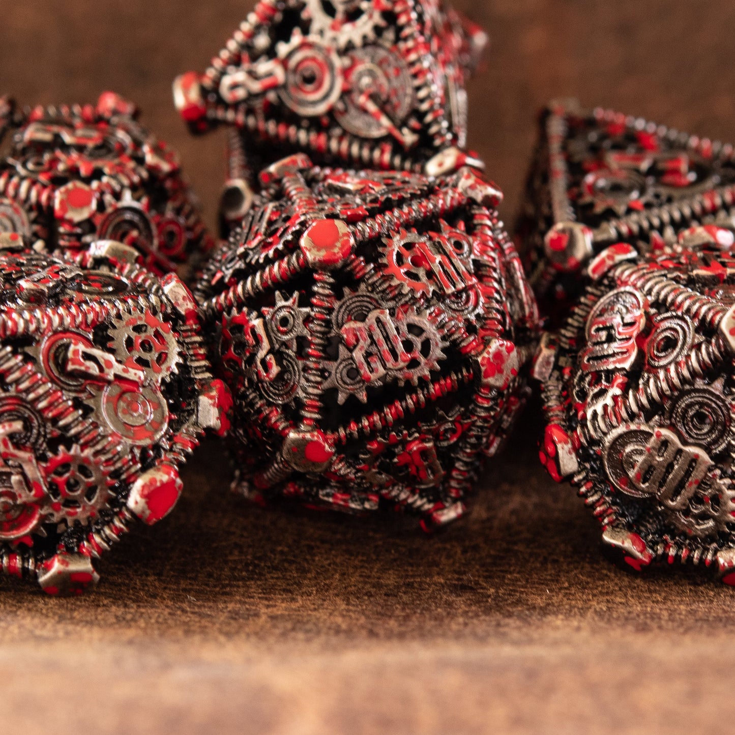 Blood Splatter - Weird West Wasteland Hollow Metal Dice Set