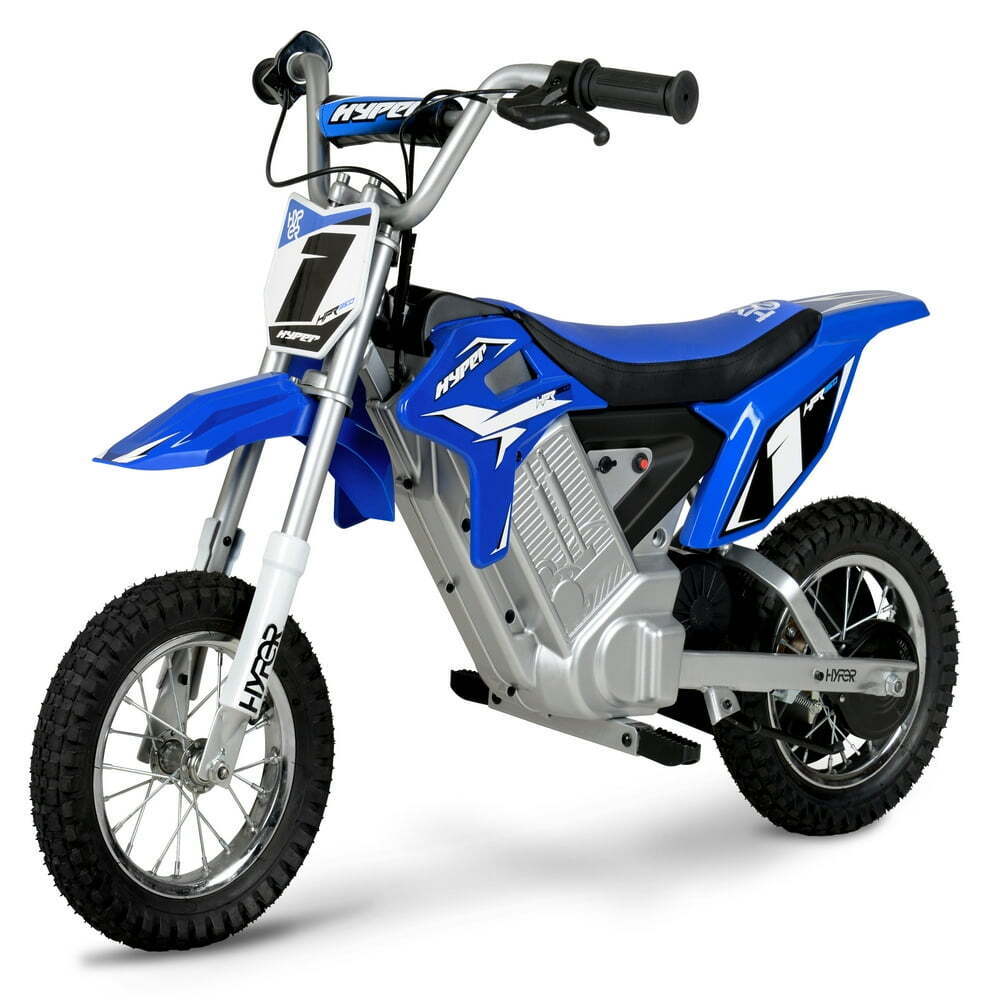 Blue 24V Electric Motorcycle for Kids with Maximum Speed of 14 mph