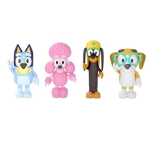 Bluey 4 Pack Figures - Bluey & Friends