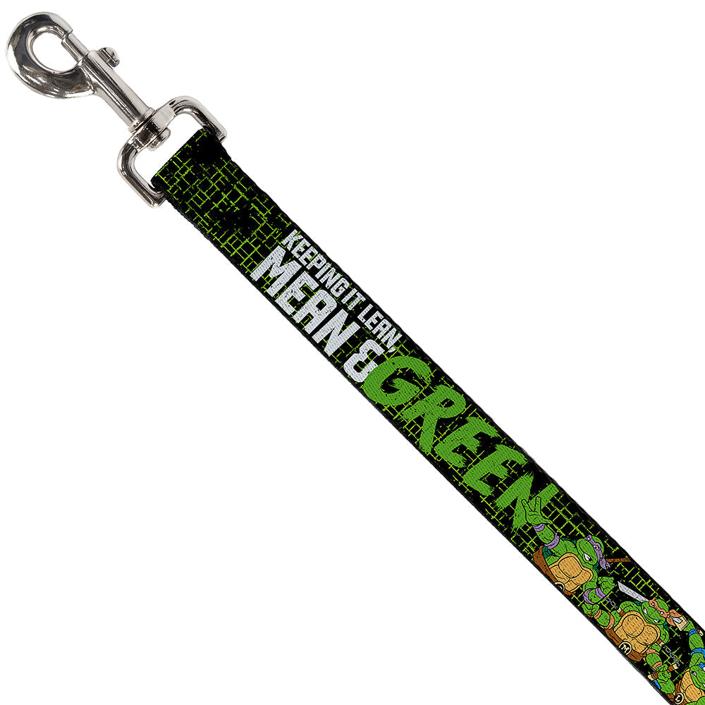 Dog Leash - Classic TMNT Group Pose6/KEEPING IT LEAN, MEAN & GREEN Black/Green/White