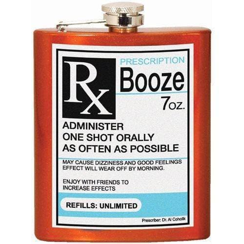 Booze Prescription 7oz. Hip Flask