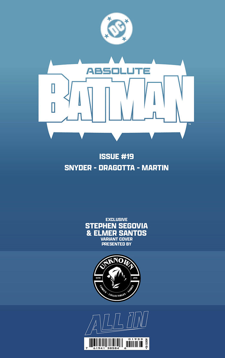 ABSOLUTE BATMAN #19 STEPHEN SEGOVIA EXCLUSIVE VAR (04/08/2026) (04/15/2026) - Golden Apple Comics