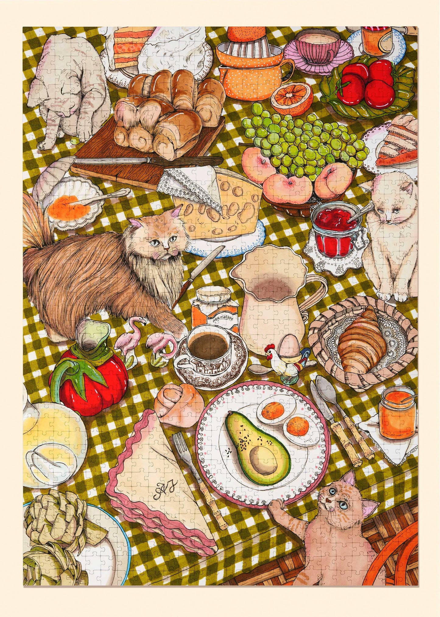 Brunch and Cats Puzzle by Ana Jaren