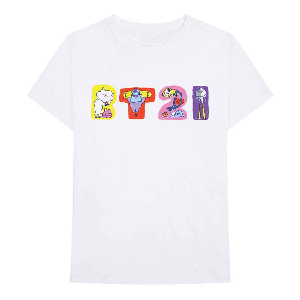 BT21 Doodle Letters [T-Shirt] - Golden Apple Comics