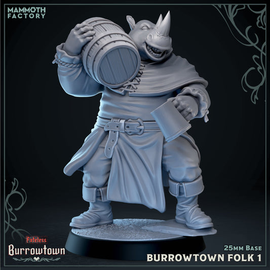 Burrowtown Folk: Sculpt 1 (Male Rhox Villager) - Golden Apple Comics