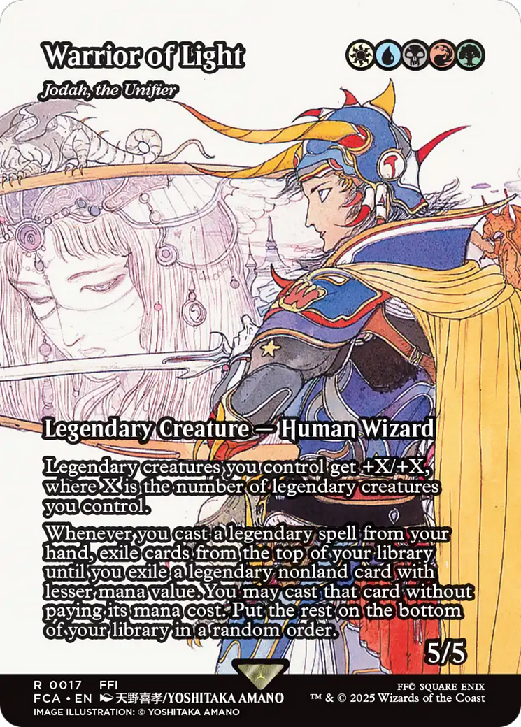 Warrior of Light - Jodah, the Unifier (Showcase) (FCA-017) - FINAL FANTASY: Through the Ages / Warrior of Light (Borderless) Foil - Golden Apple Comics