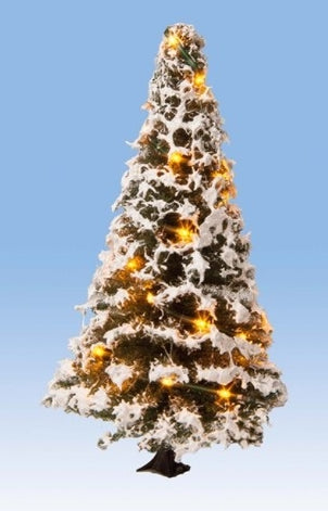 Noch 22120 All Scale Snow-Covered Illuminated Christmas Tree -- 3-1/8" 8cm