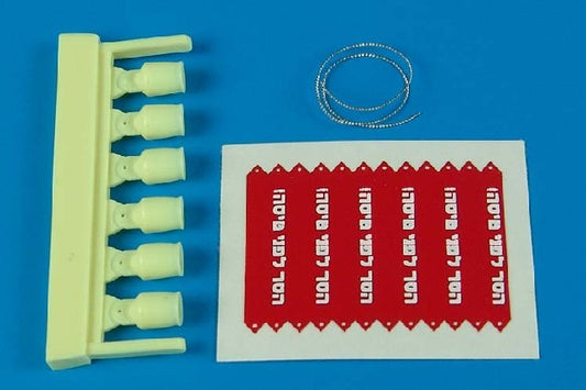 Aerobonus 320006 1/32 AIM9 L/M/N Seeker Head Cover w/RBF Flags IDF