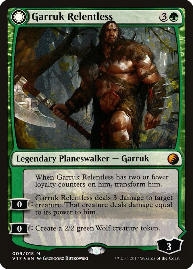 Garruk Relentless // Garruk, the Veil-Cursed (V17-009) - From the Vault: Transform: (Double Faced Transform) Foil