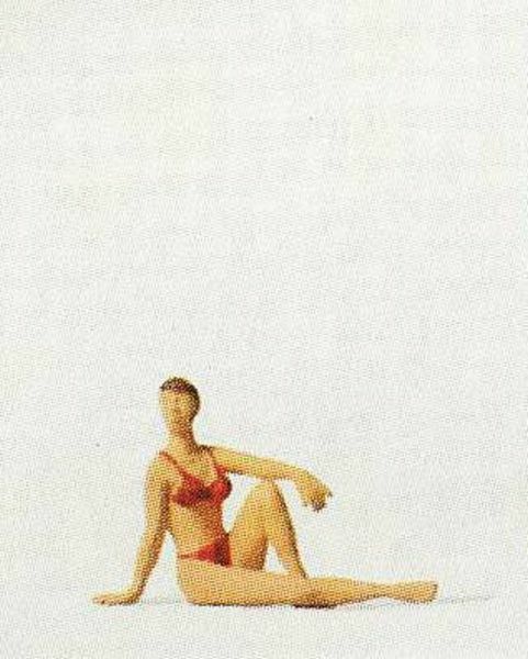 Preiser 28072 HO Scale Individual Figures Seated Female Swimmer