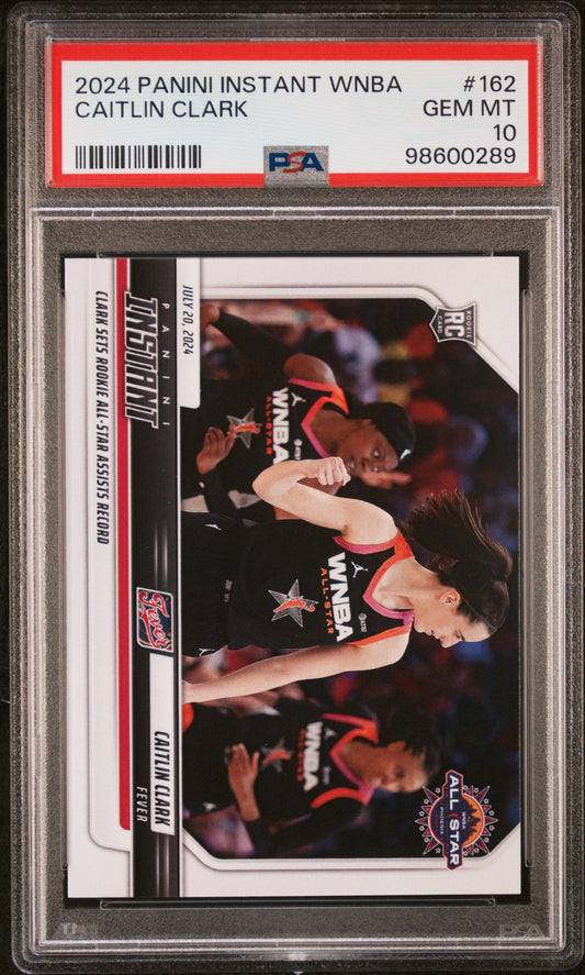 Graded 2024 Panini Instant WNBA Caitlin Clark #162 Rookie RC Basketball Card PSA 10 Gem Mint