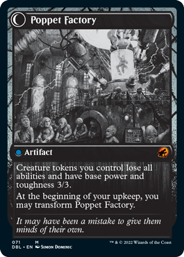 Poppet Stitcher // Poppet Factory (DBL-071) - Innistrad: Double Feature: (Double Faced Transform) Foil