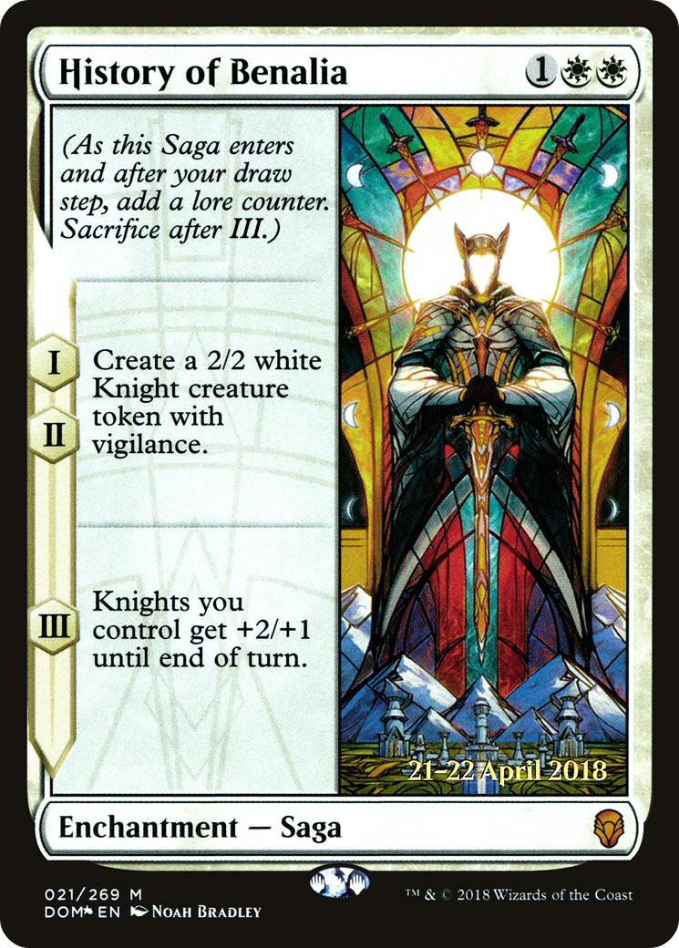 History of Benalia (PRE-21S) - Dominaria Promos Foil