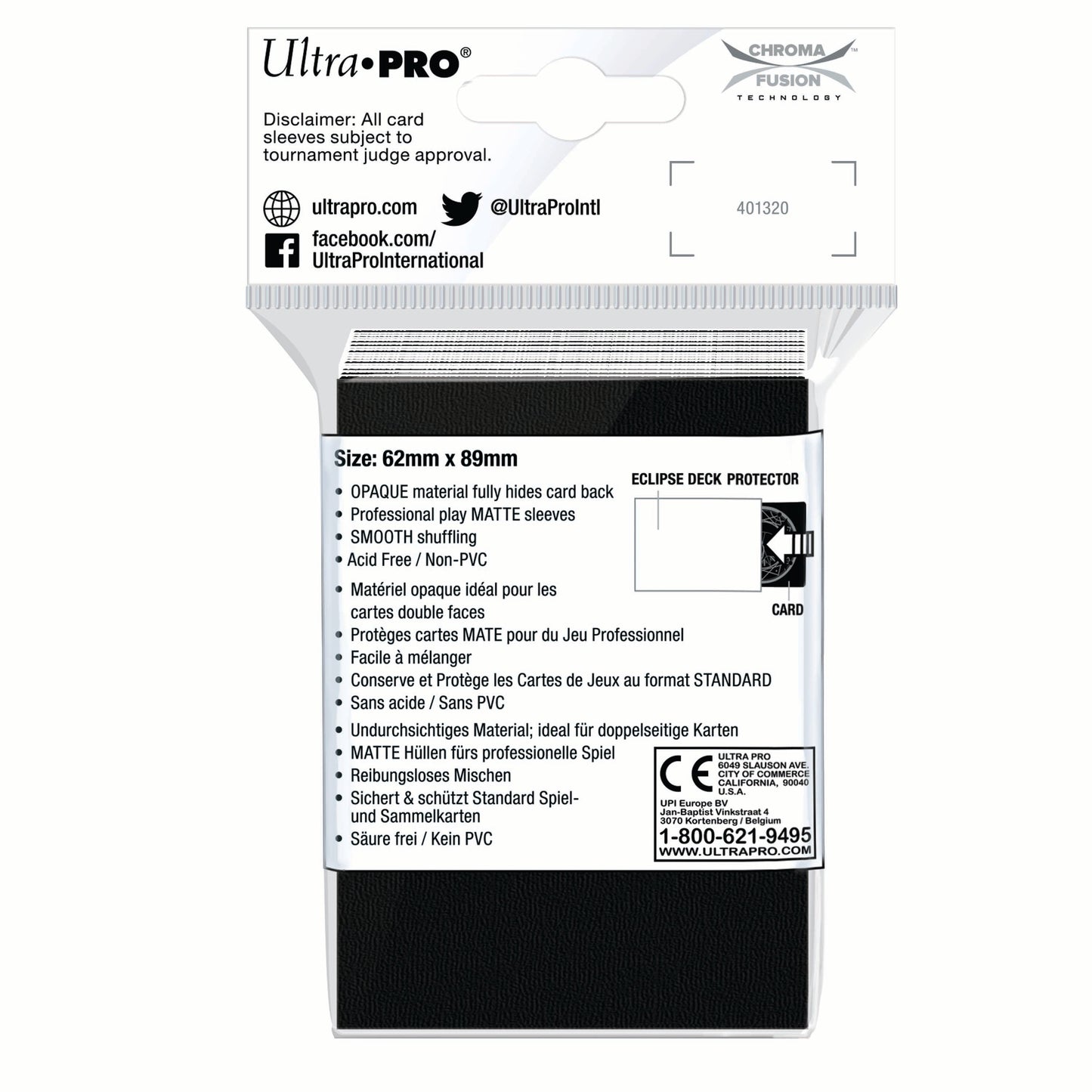 Ultra PRO: Small 60ct Sleeves - Eclipse Matte (Arctic White)