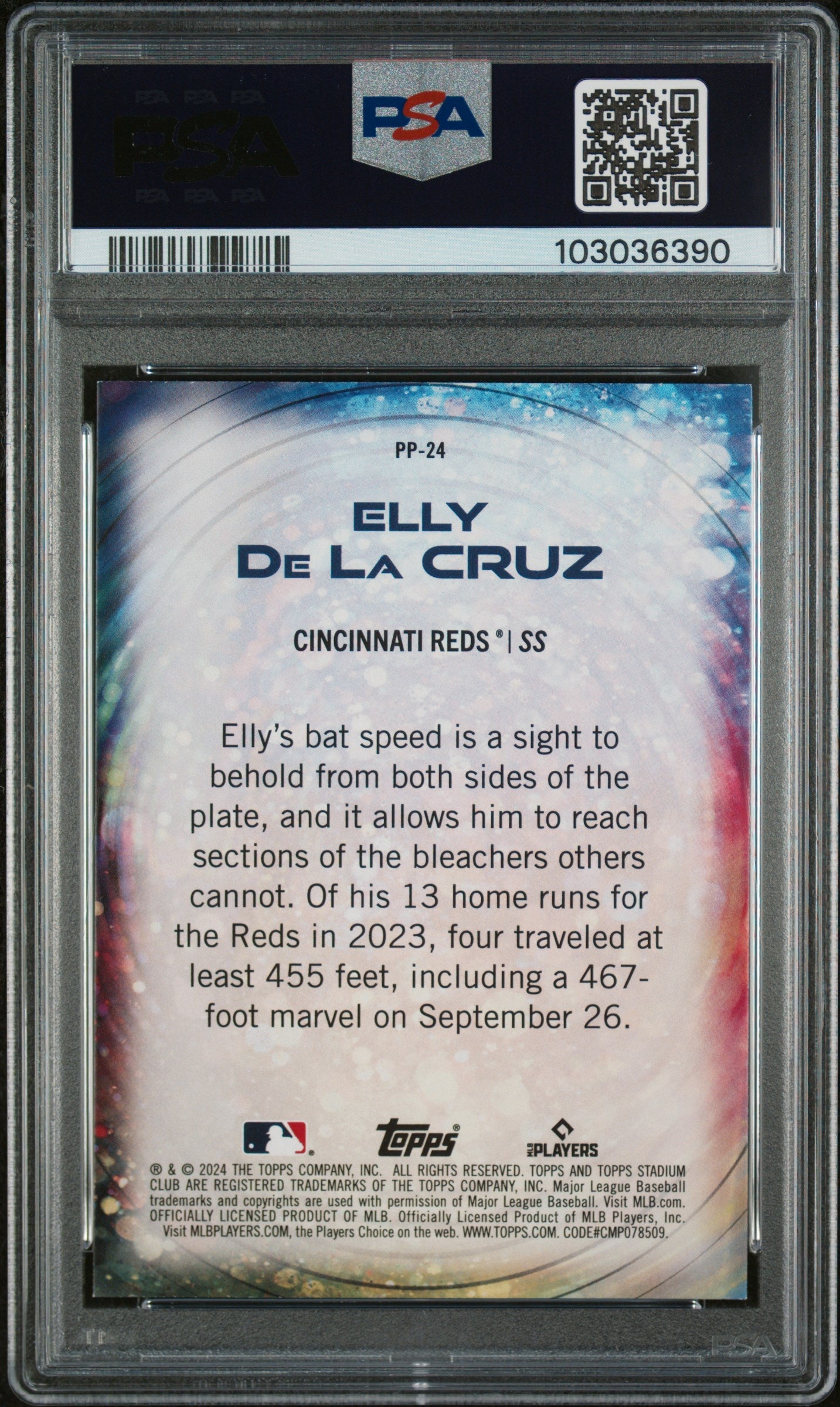 Graded 2024 Topps Stadium Club Elly De La Cruz #PP24 Power Packed Rookie RC Baseball Card PSA 10 Gem Mint - Golden Apple Comics