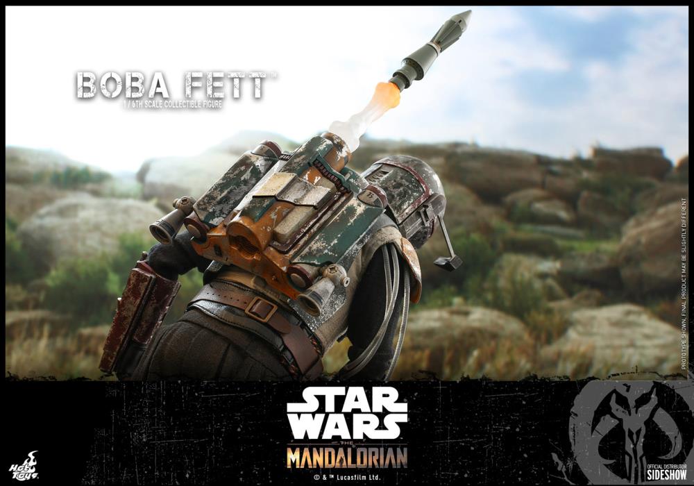 Star Wars Boba Fett Mandalorian Hot Toys 1:6 Action Figure Disney Sideshow NIB