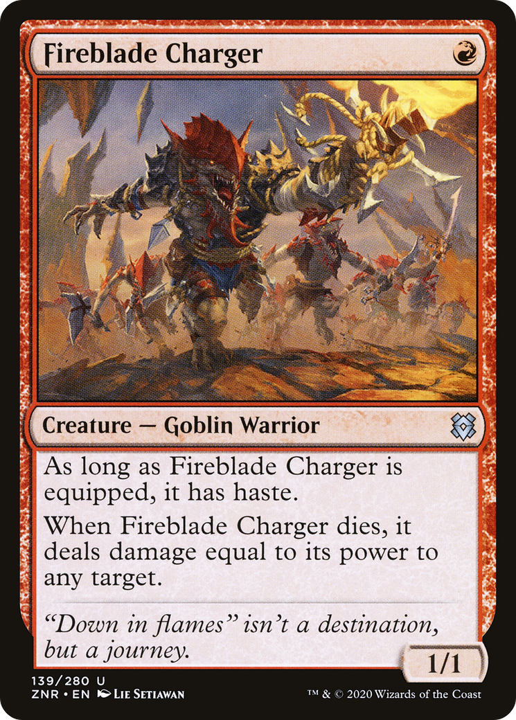 Fireblade Charger (ZNR-139) - Zendikar Rising Foil