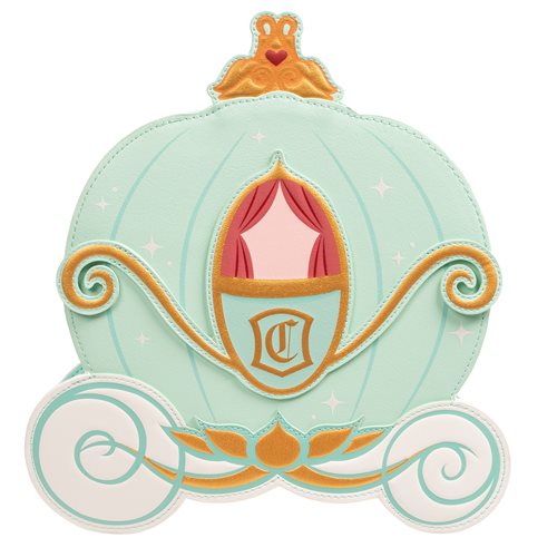 Loungefly Cinderella Reversible Pumpkin Carriage Crossbody Purse - Entertainment Earth Exclusive