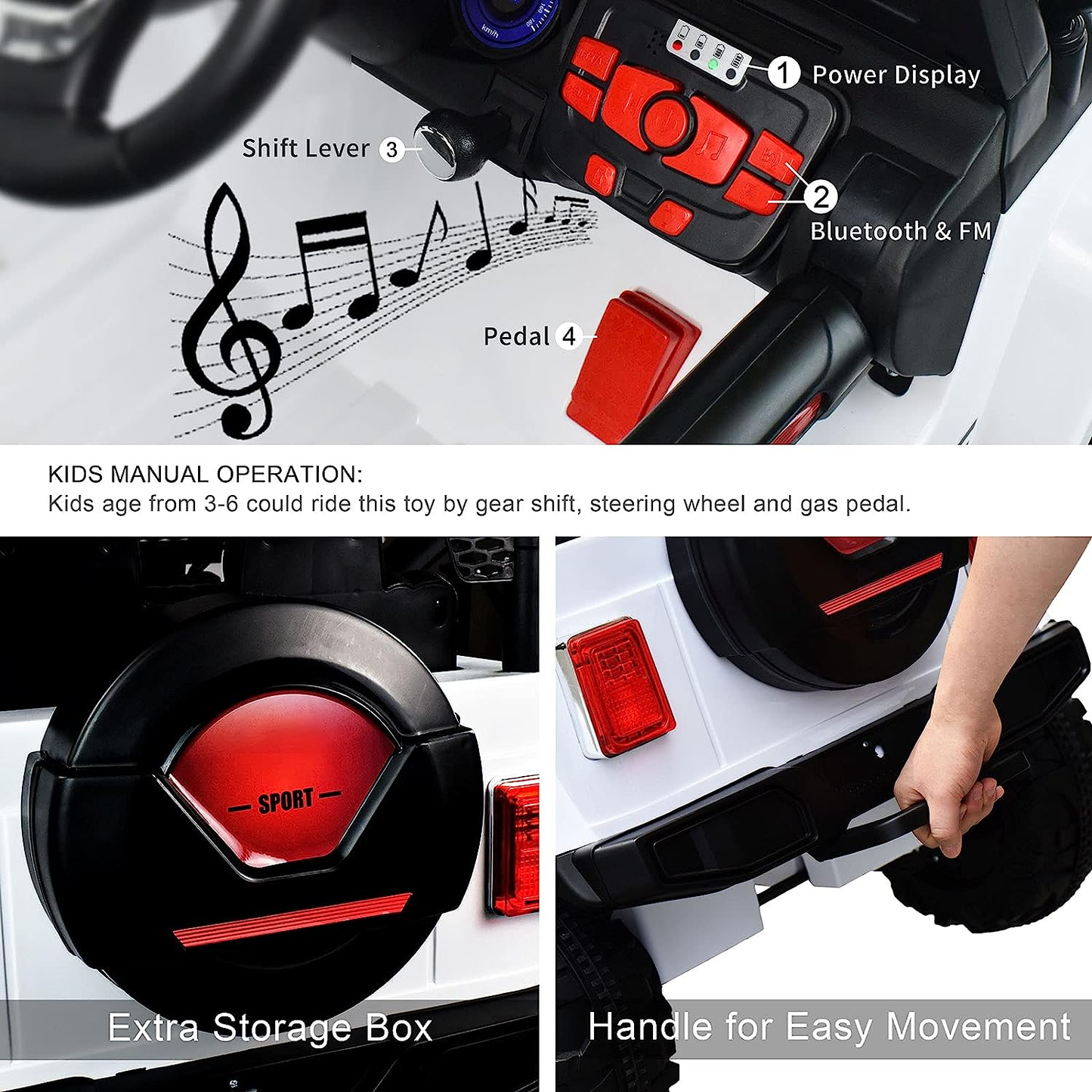 Camouflage Remote Control Ride-On Car with Spring Suspension for Kids