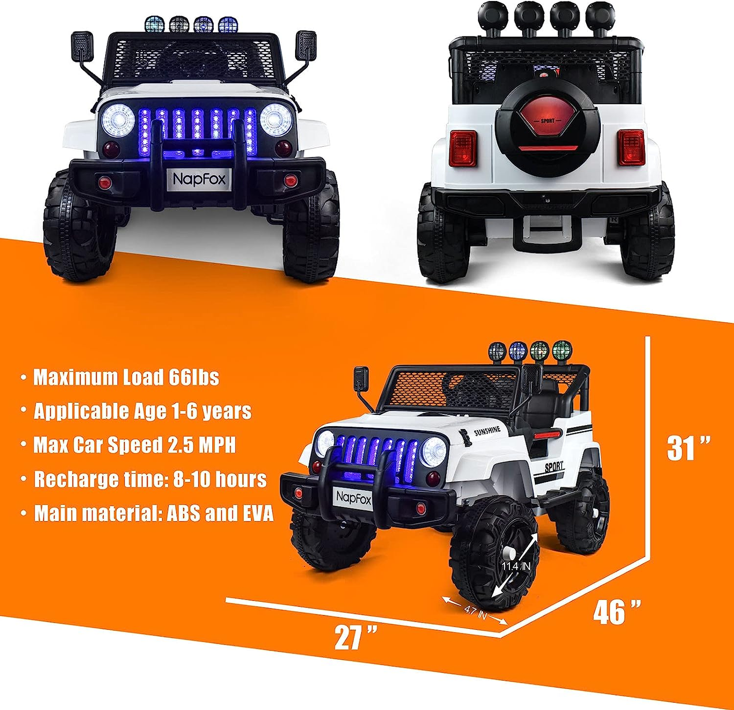 Camouflage Remote Control Ride-On Car with Spring Suspension for Kids