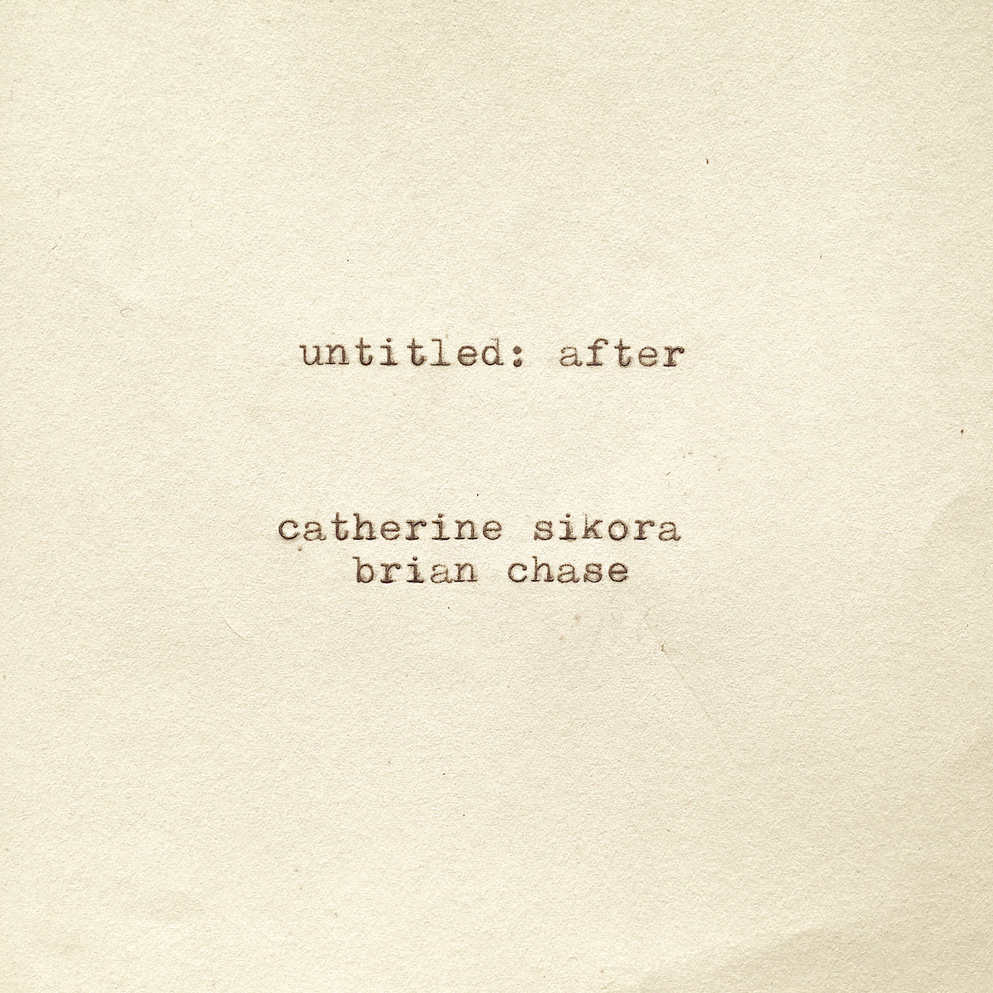 untitled: after (CD)