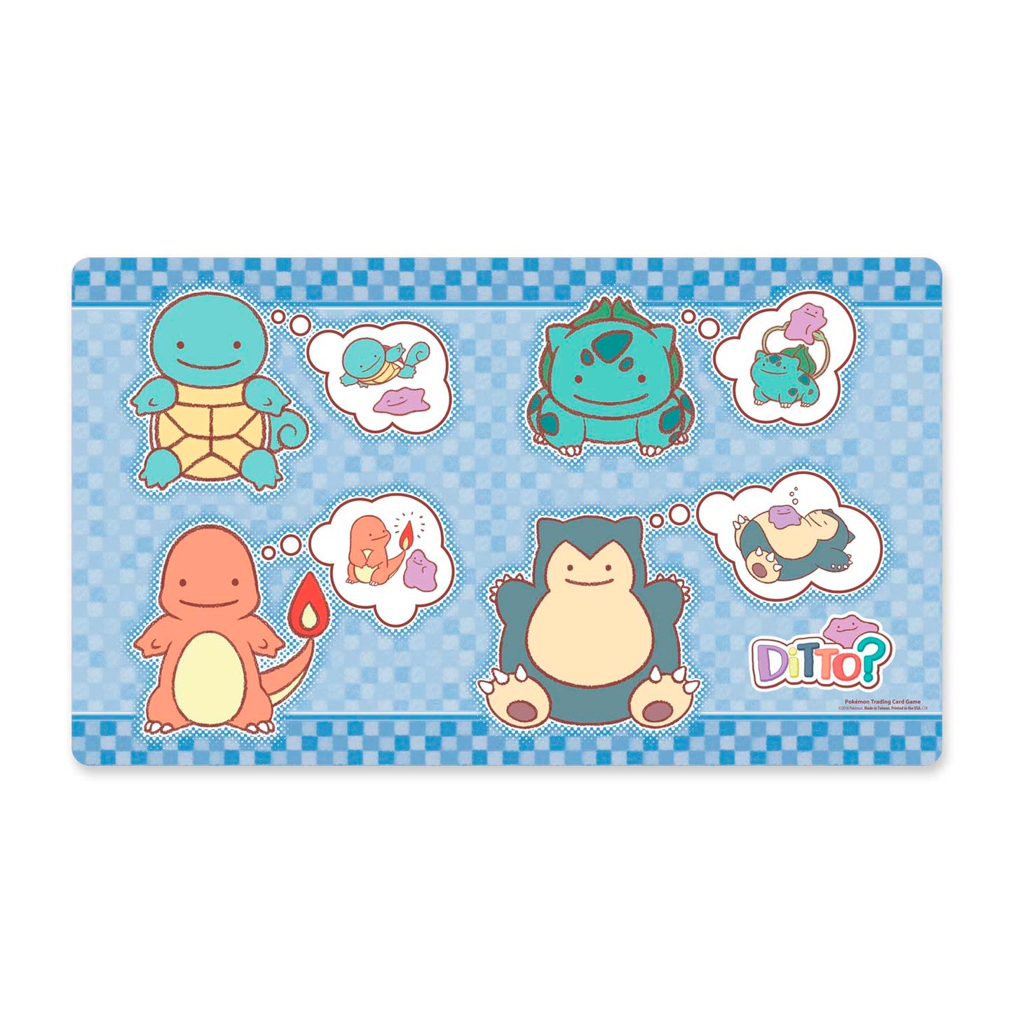Playmat - Ditto? (Squirtle, Bulbasaur, Charmander, and Snorlax)
